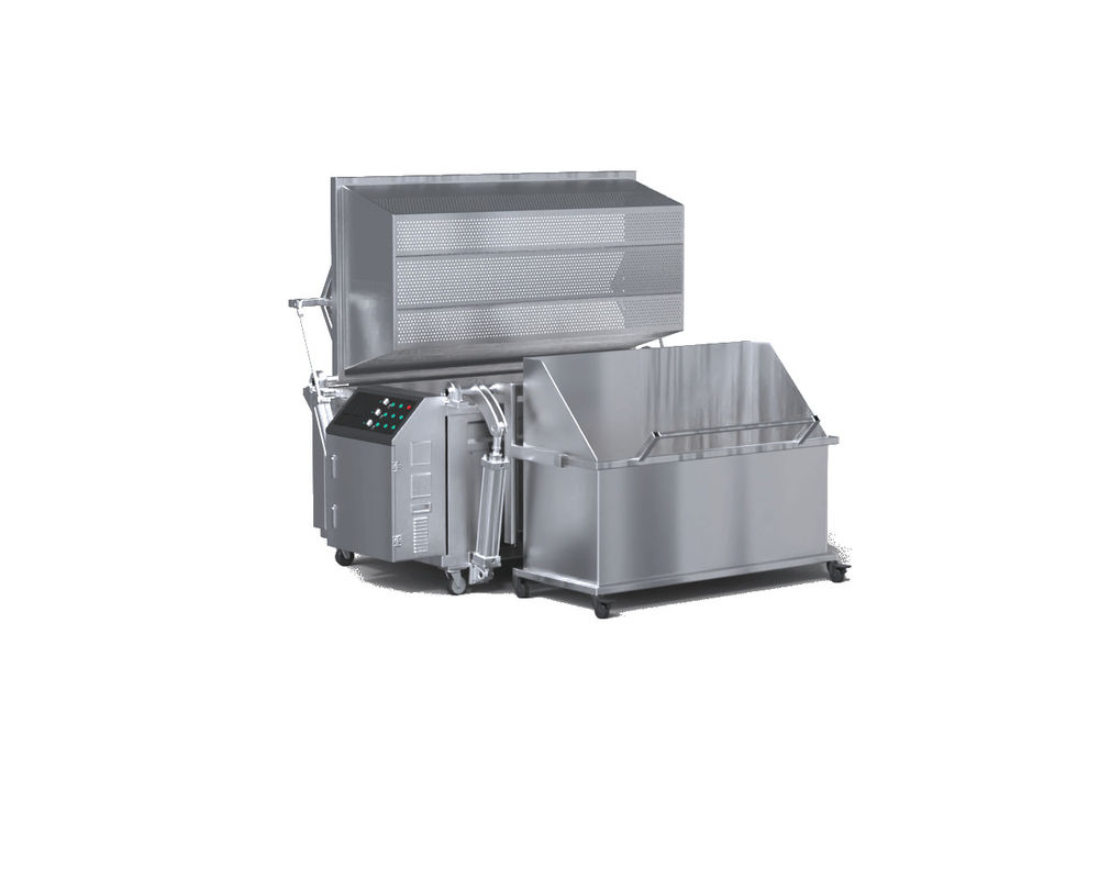 Máquina de fritura automática a gás com carga e descarga automática para frango, amendoim